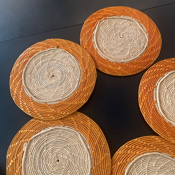 5 rattan wood placemat chargers - Picture 8 of 11